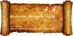 Andorka Artemíszia névjegykártya